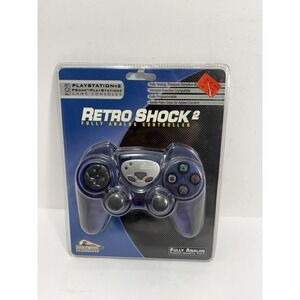 Pelican Retro Shock‎ 2 Playstation 2 PS2 Purple Controller  GameStop Brand New